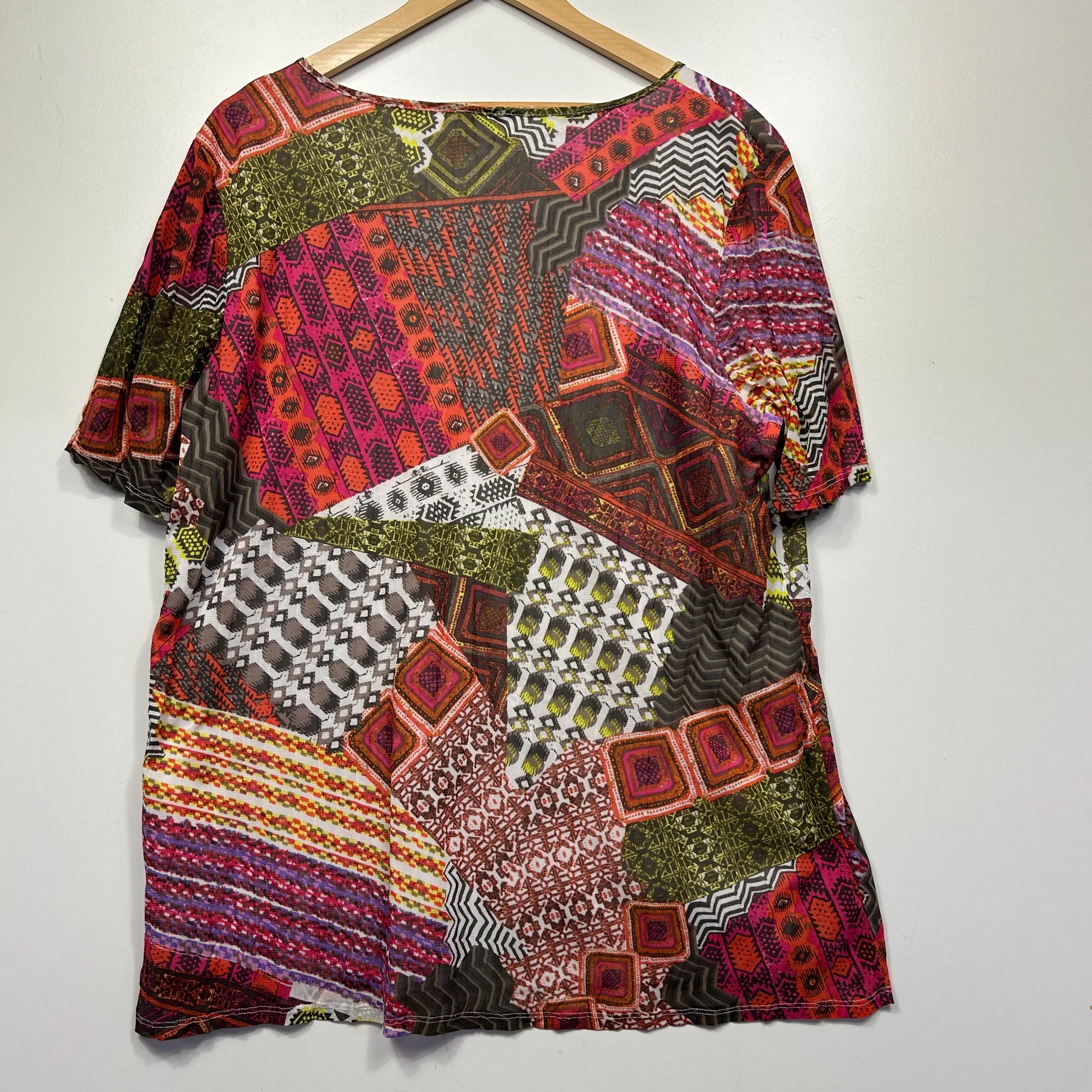 W.Lane Multicoloured Patchwork Print Top - Size XXL - Image 3