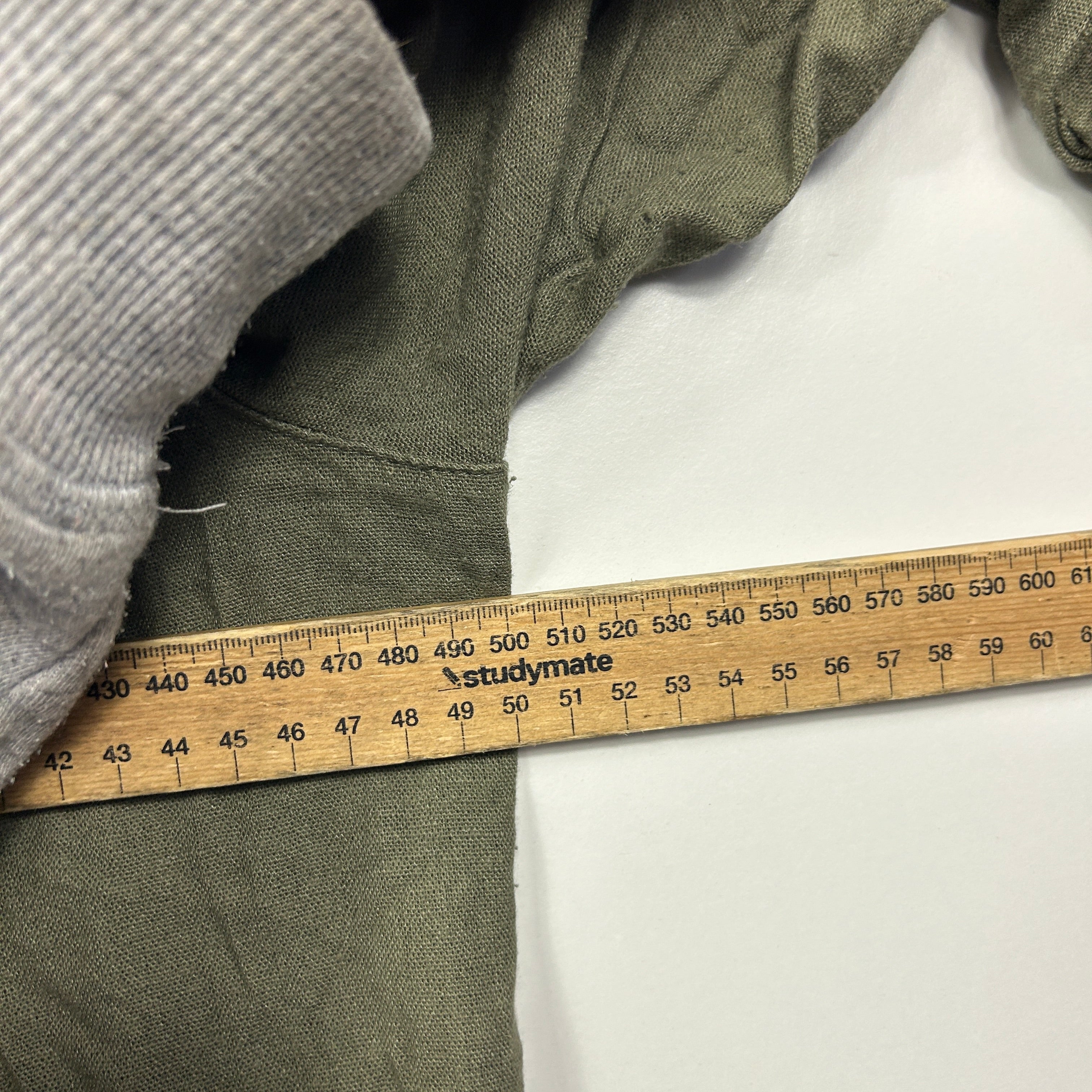 W Lane Olive Green Linen Blouse - Size 14 - Image 6
