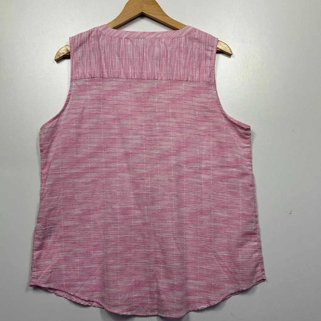 W Lane Pink Cotton Top - Size 14 - Image 3