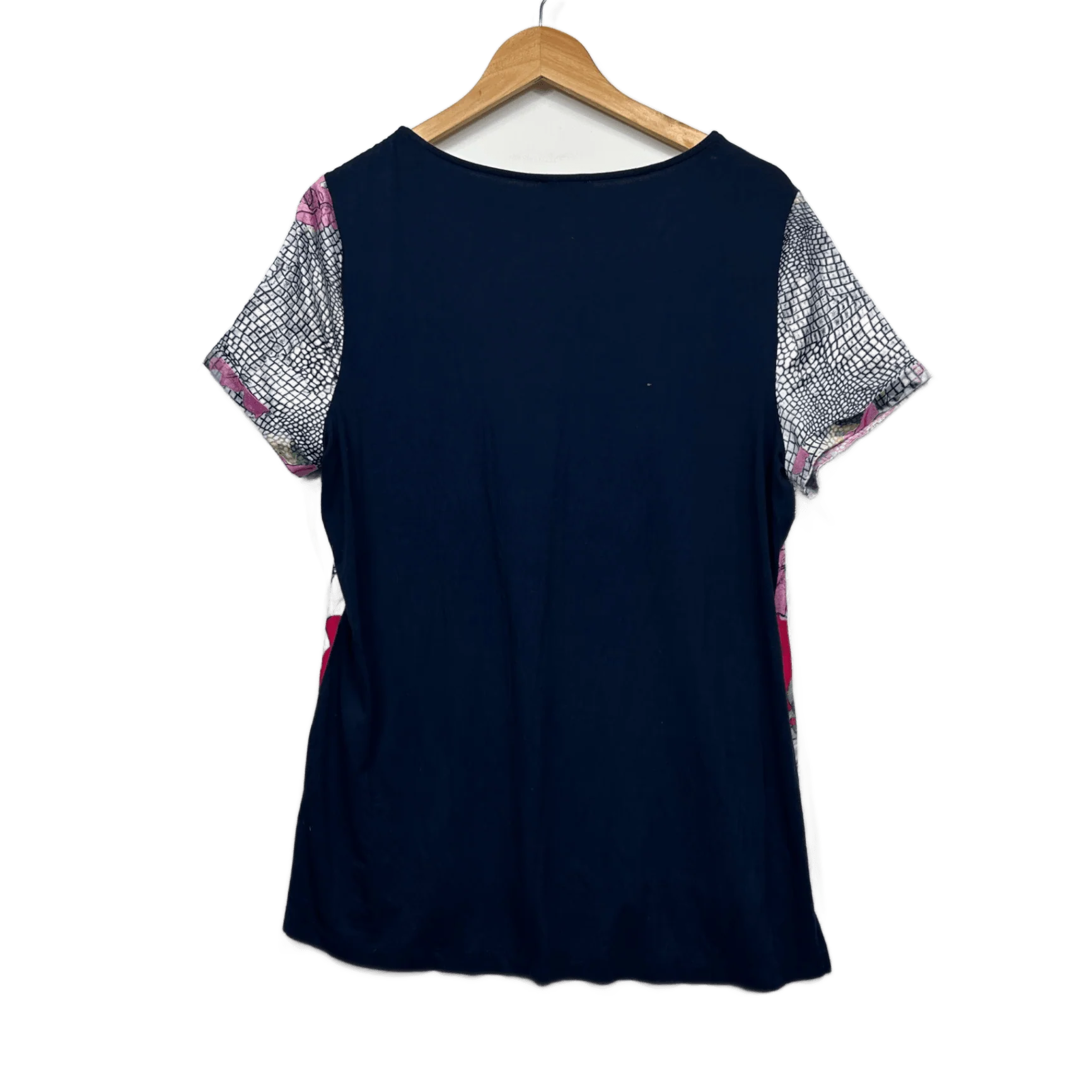 W Lane Short Sleeve Top Size 14 Floral Navy Multicoloured - Image 2