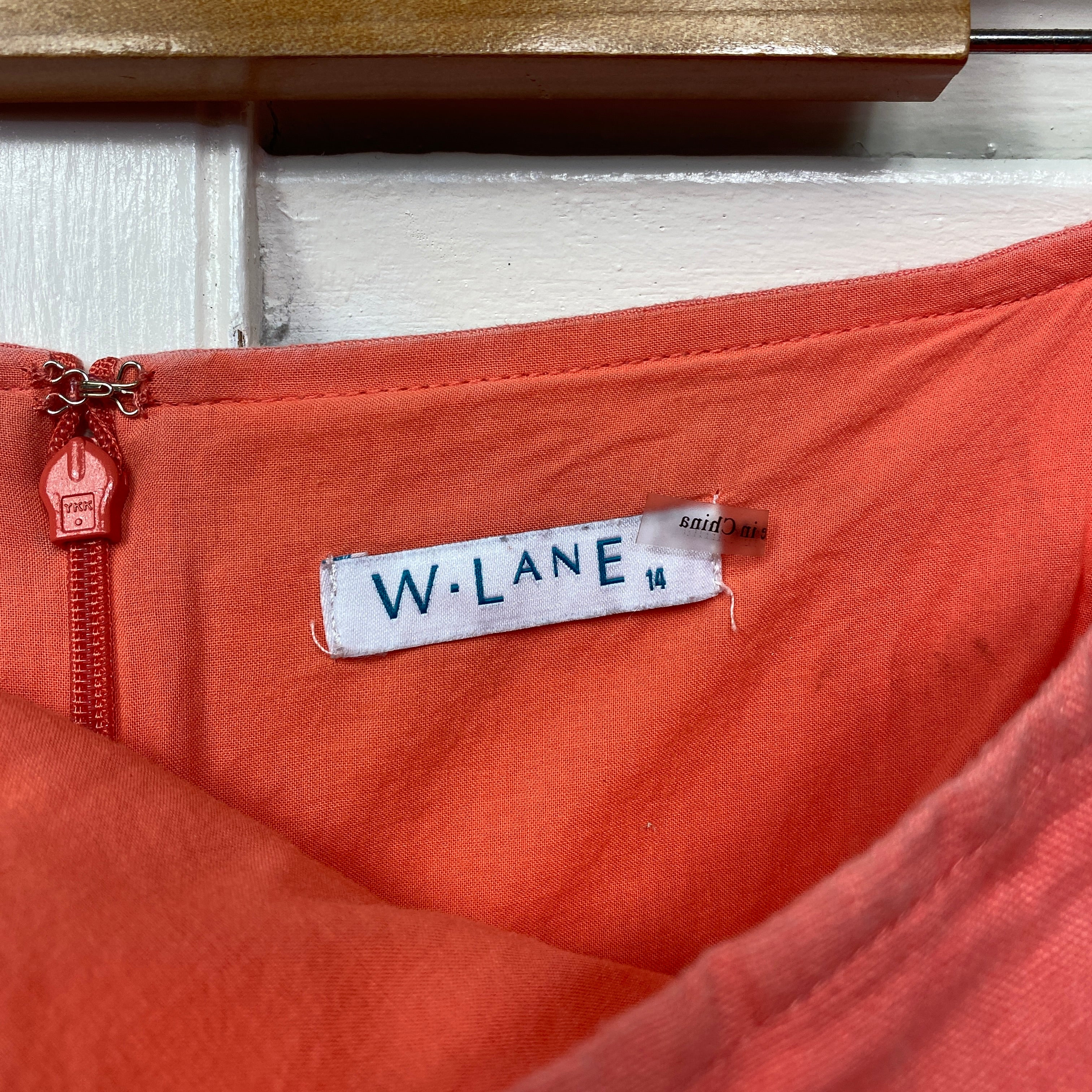 W Lane Skirt Size 14 Peach Pencil Knee Length Pockets - Image 5