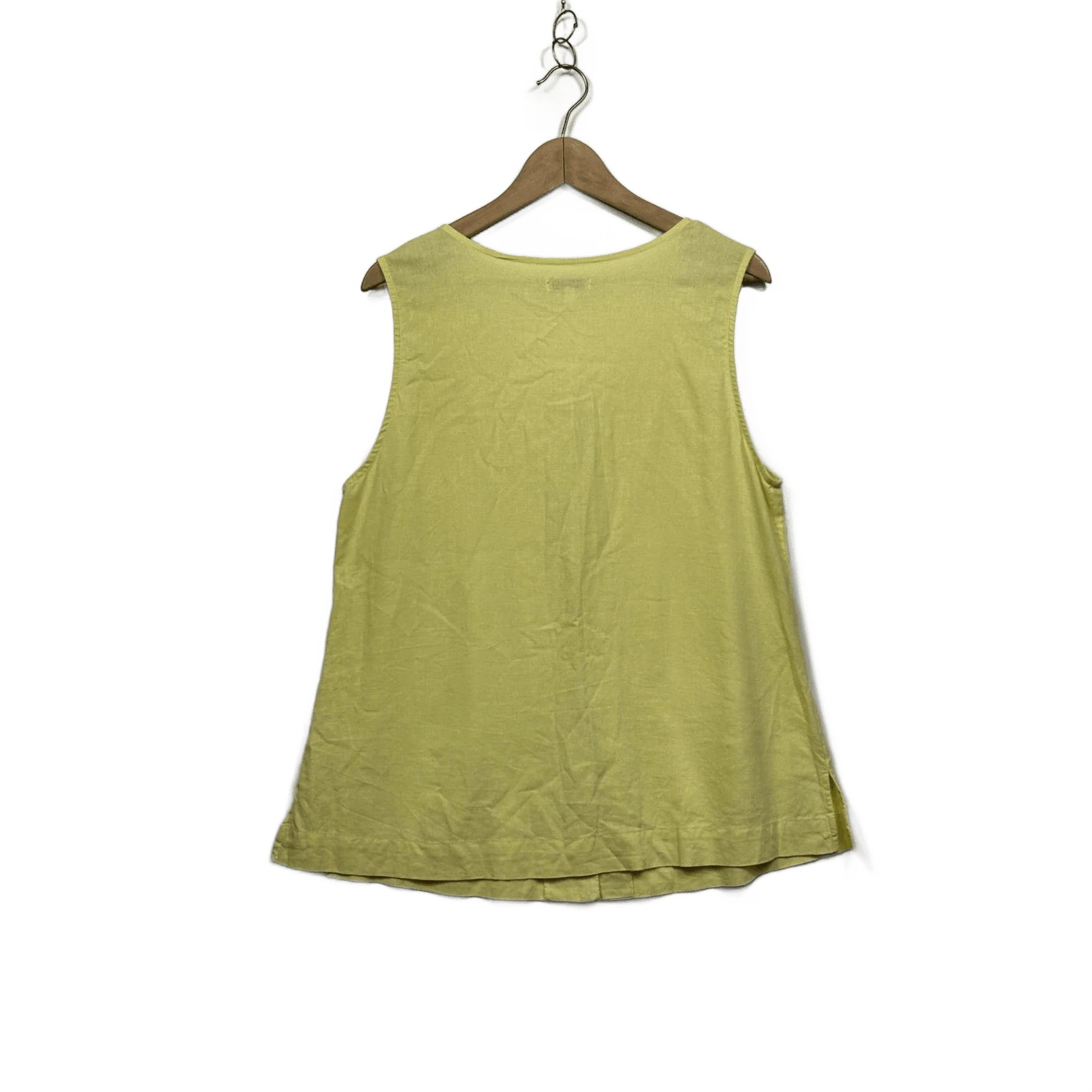 W. Lane Sleeveless Yellow Linen Top Size 16 - Image 2