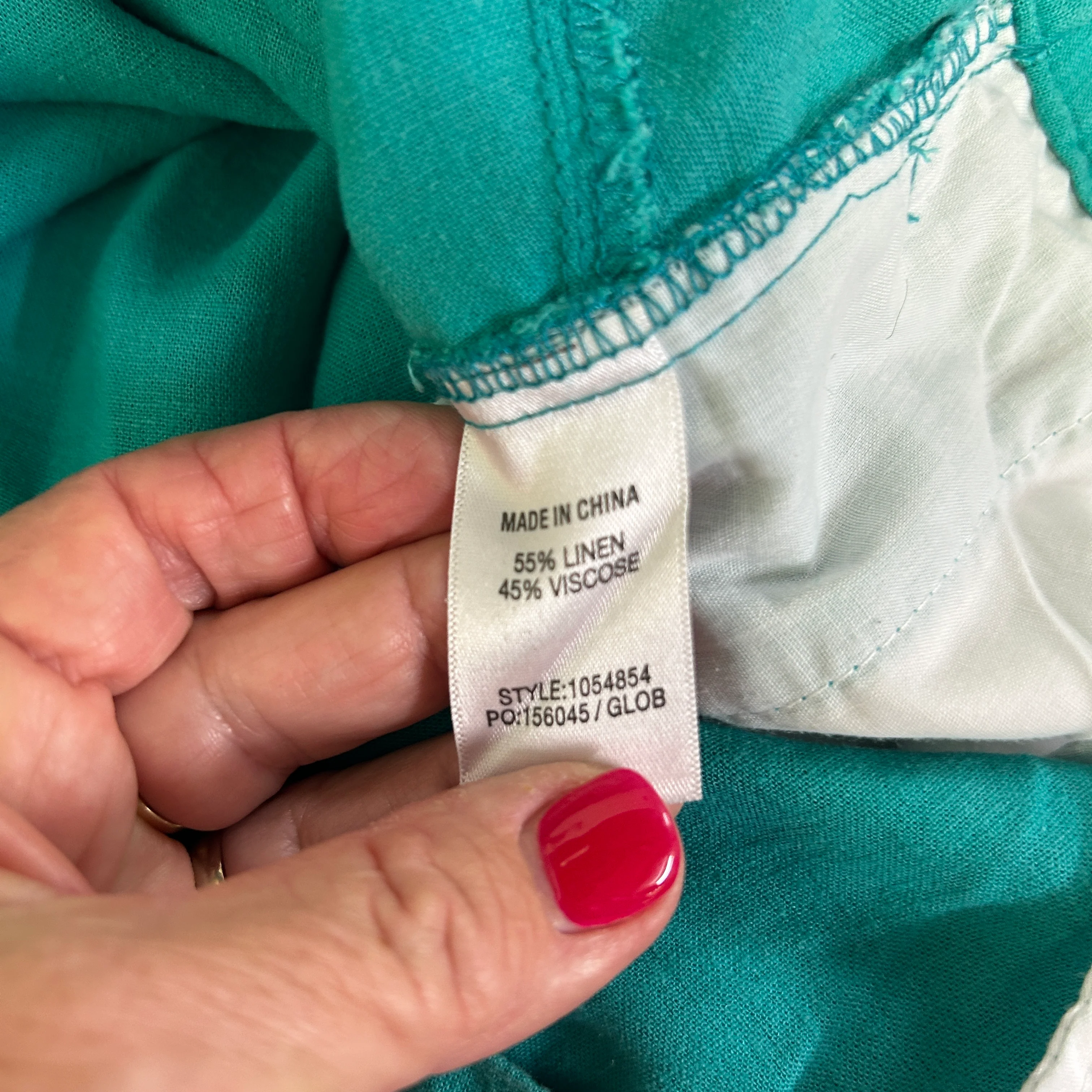 W.Lane Teal Linen Pants - Size 18 - Image 4