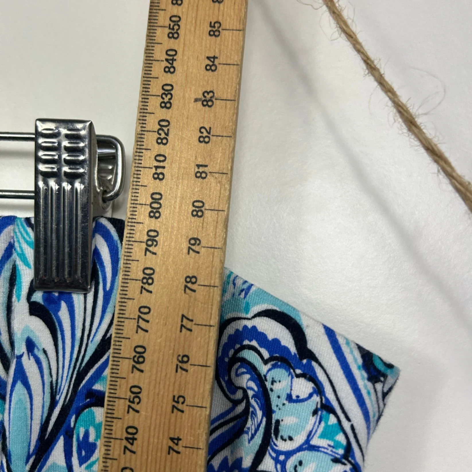 W.Lane Blue Aqua Paisley Print Stretch Skirt Size 2XL 16 18 - Image 7