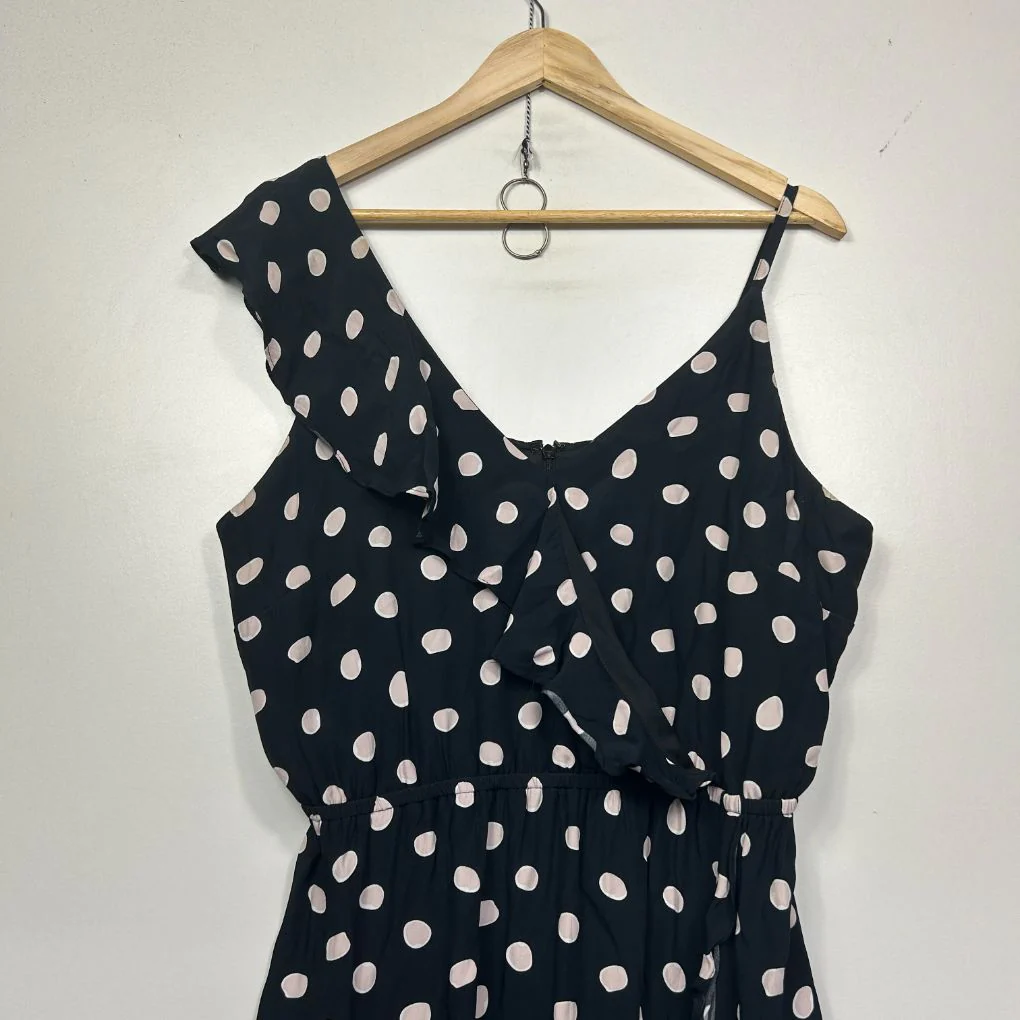 Wayne Cooper Black Polka Dot Dress - Size 16 - Image 6