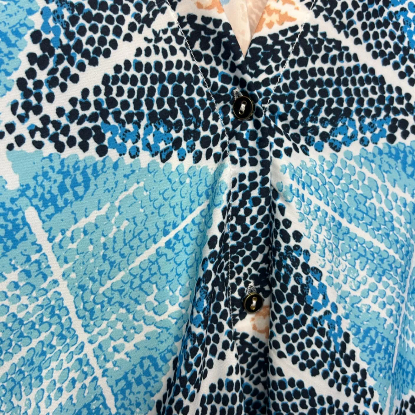 Wayne Cooper Blue Short Sleeve Long Kaftan Dress One Size - Image 4