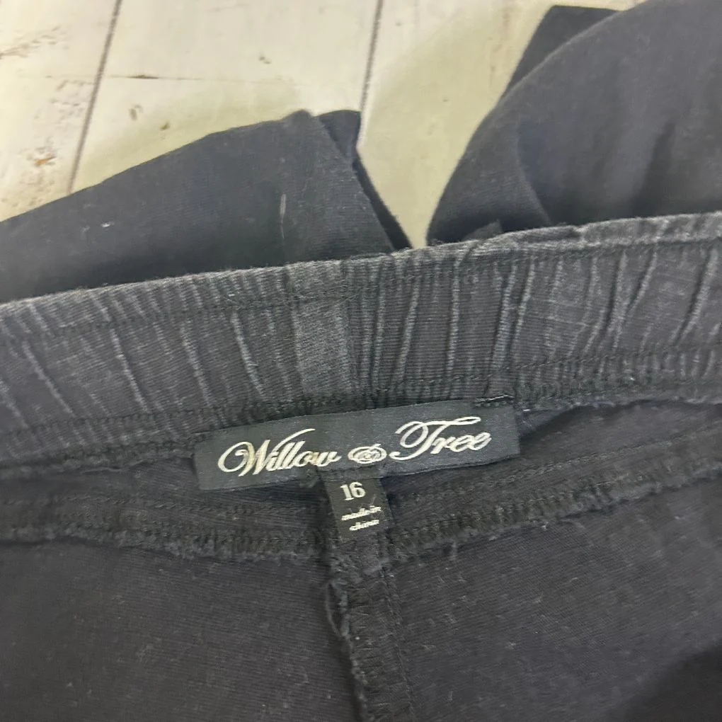 Willow & Tree Black Linen Pants - Size 16 - Image 2
