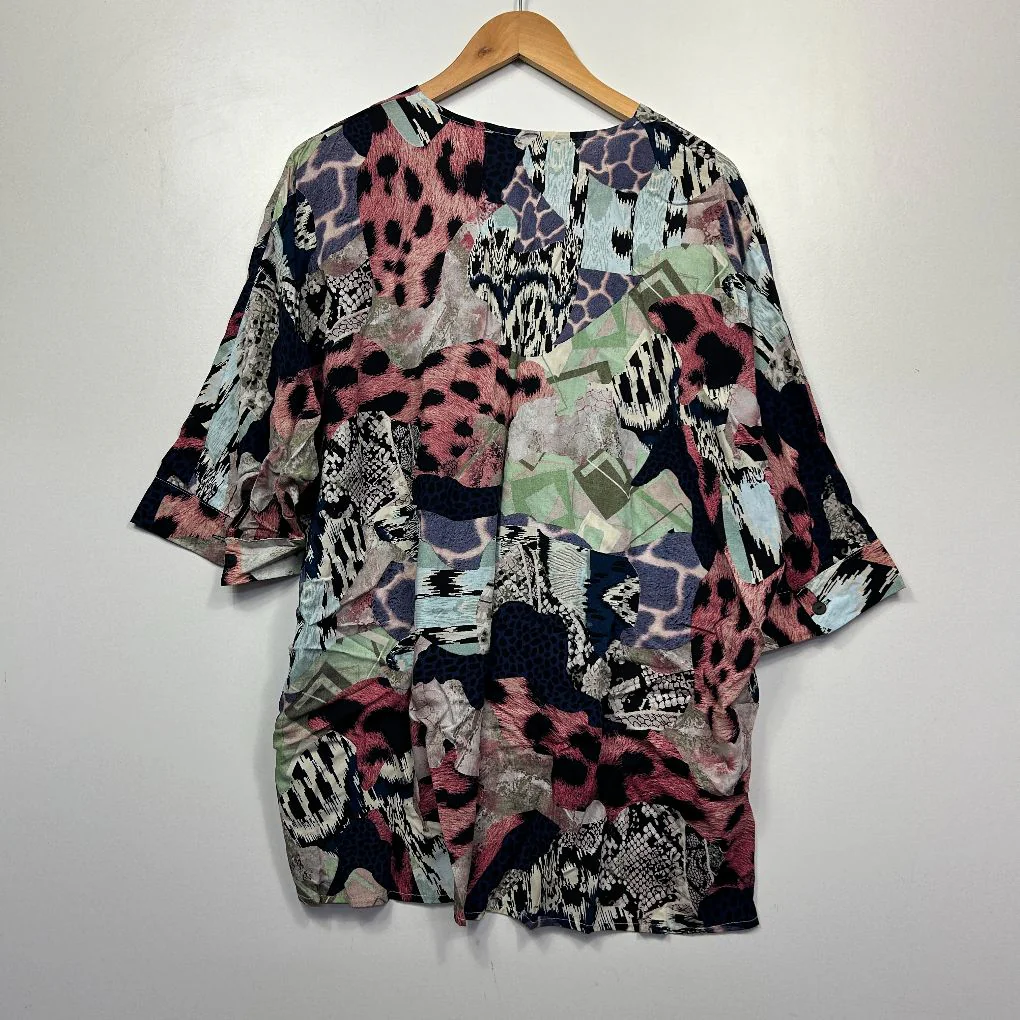 Willow Tree Mixed Print Oversized Top - Size S/M - Image 2