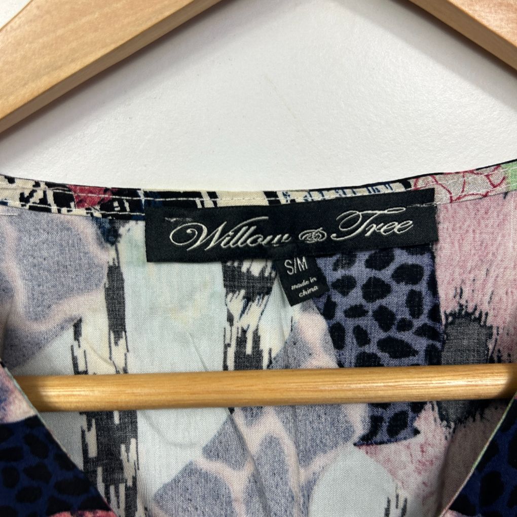 Willow Tree Mixed Print Oversized Top - Size S/M - Image 3