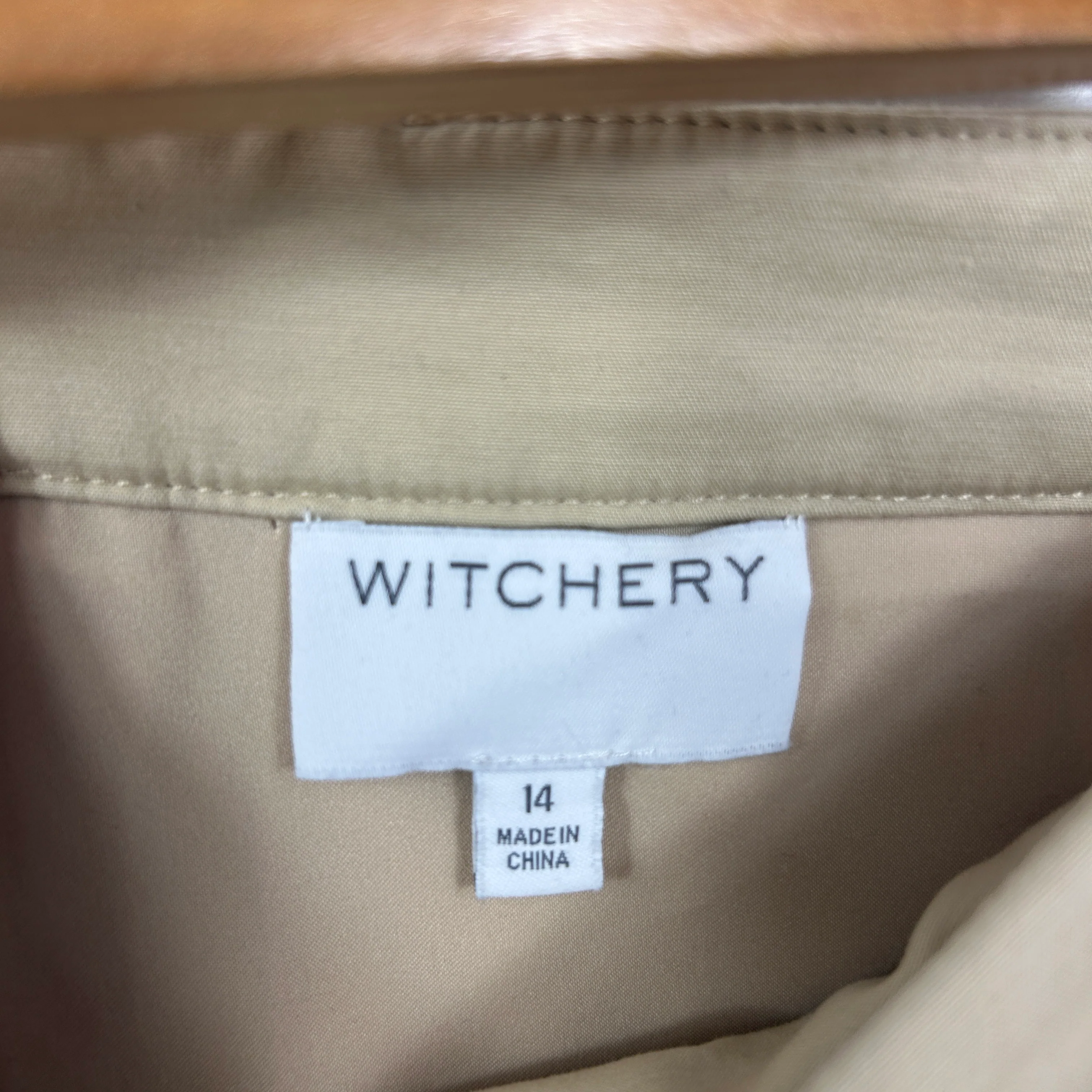 Witchery Beige Skirt - Size 14 - Image 5