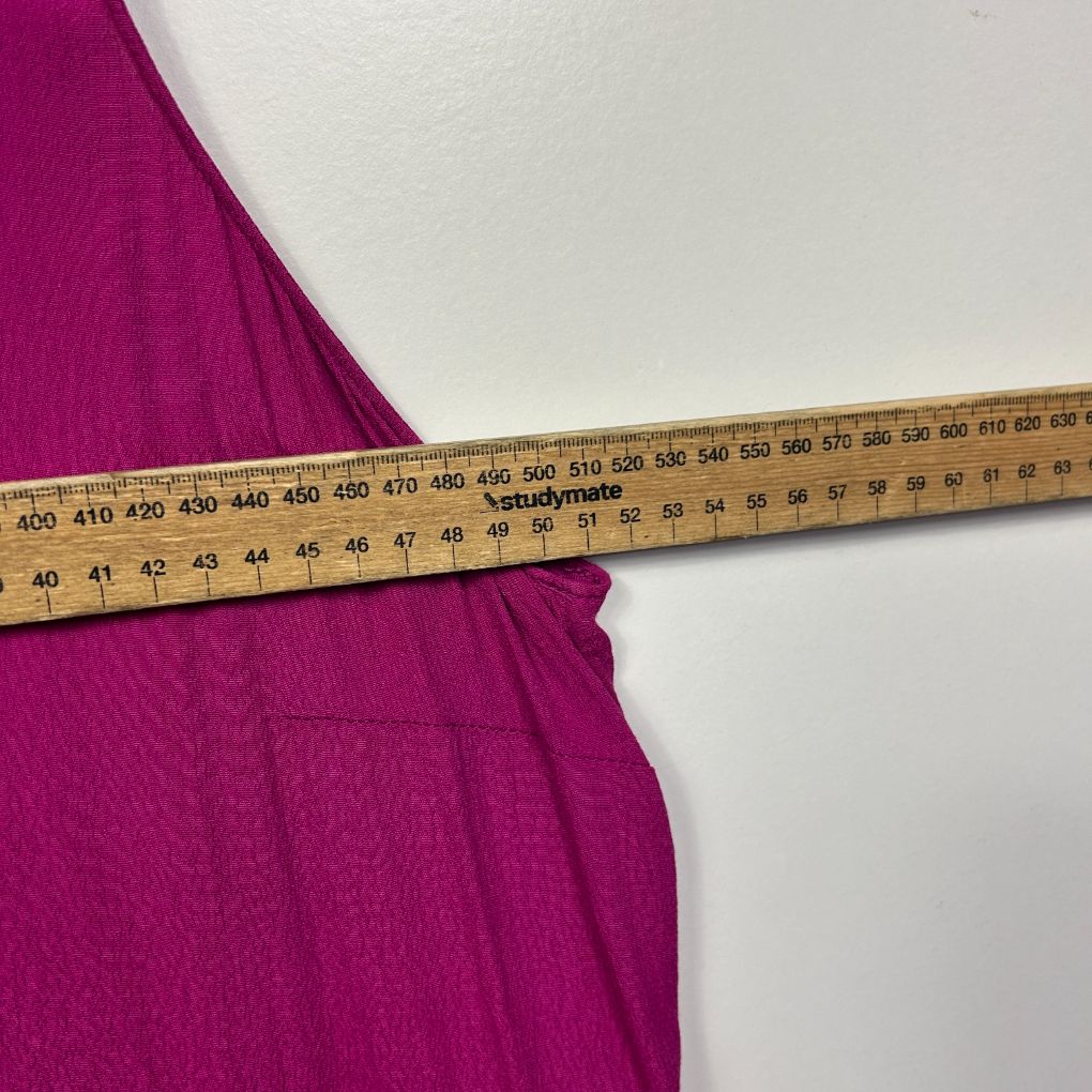Witchery Magenta Tiered Sleeveless Maxi Dress - Size 16 - Image 5