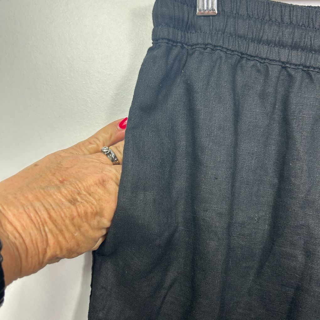 Target Black Linen Pants - Size 14 - Image 3