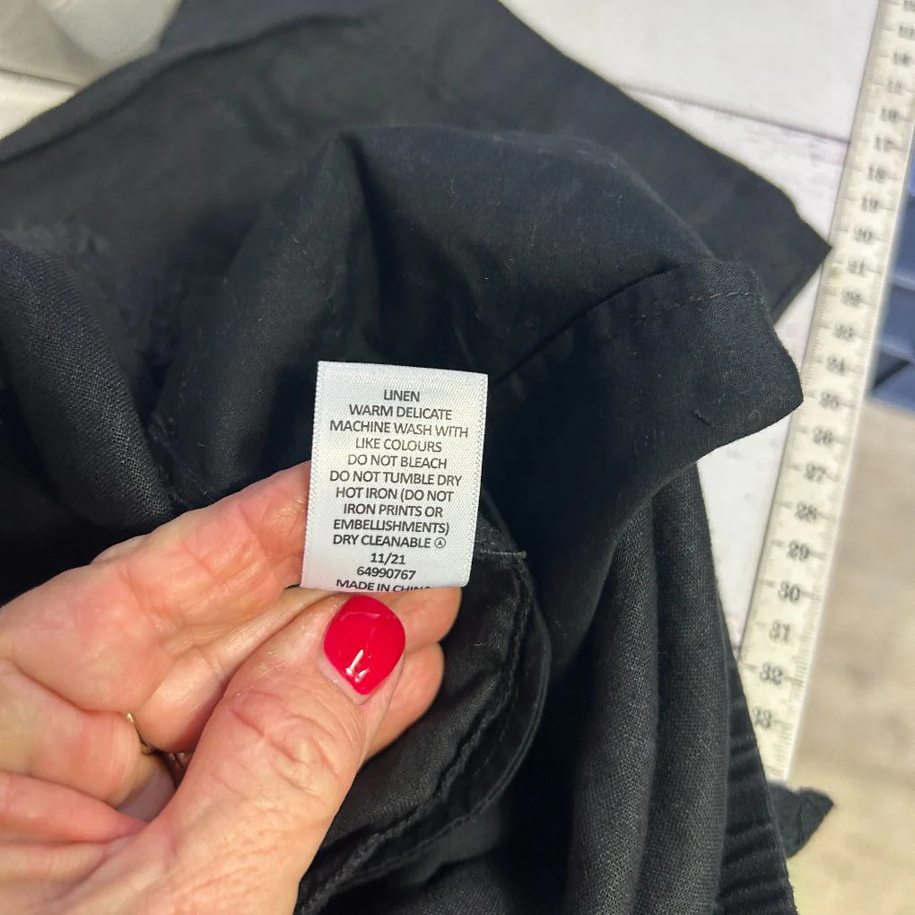 Target Black Linen Pants - Size 14 - Image 4
