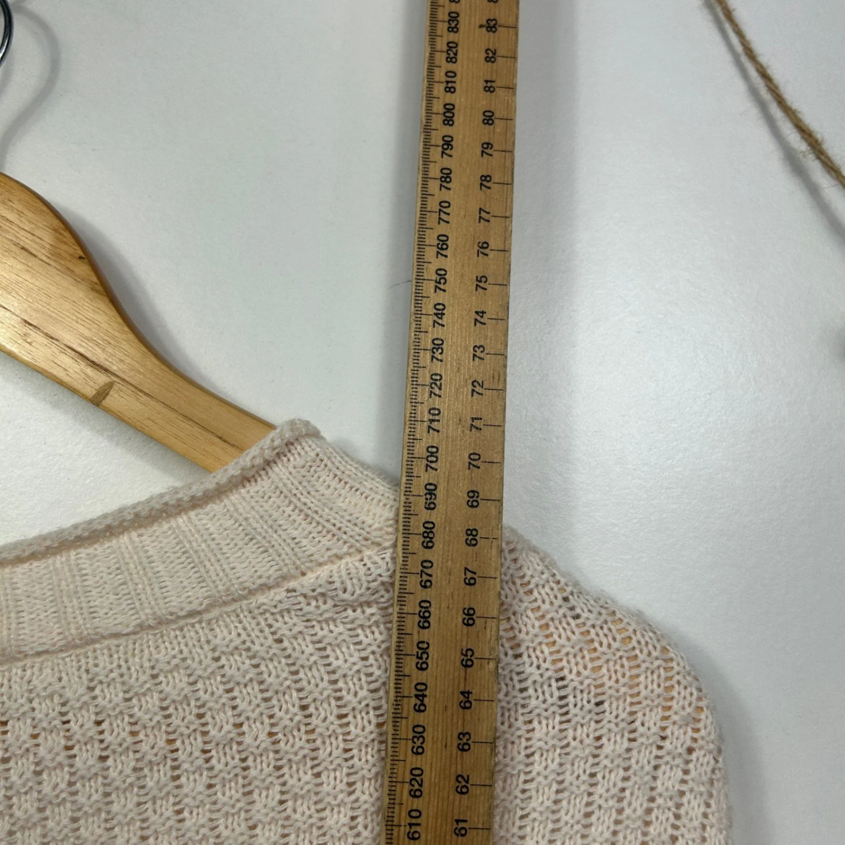 Womens Cream V Neck Long Sleeve Knit Jumper Cardigan Size 2XL - Image 5