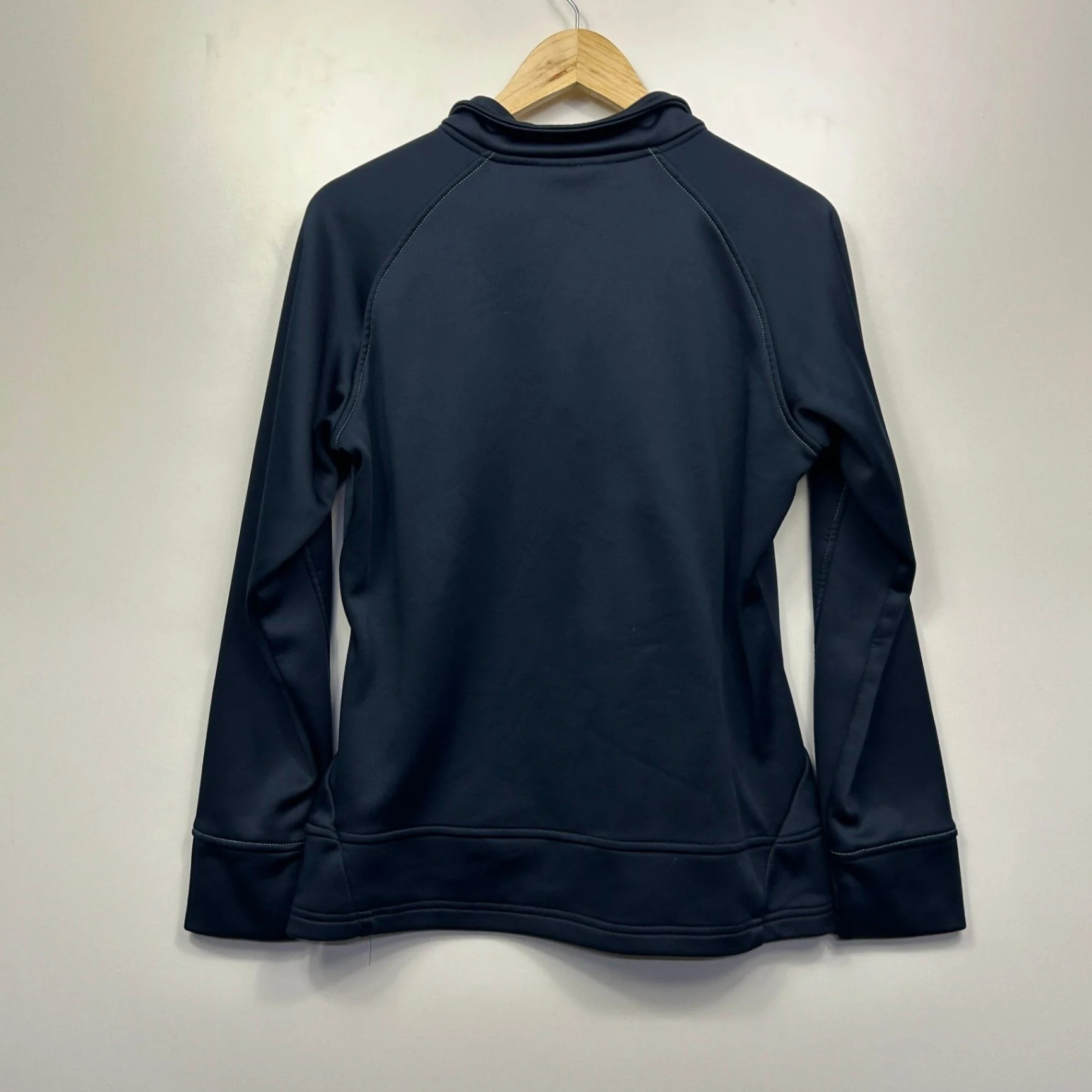 Wrangler Womens Jumper 1/4 Zip Long Sleeve Navy Zipped Pockets - Image 5