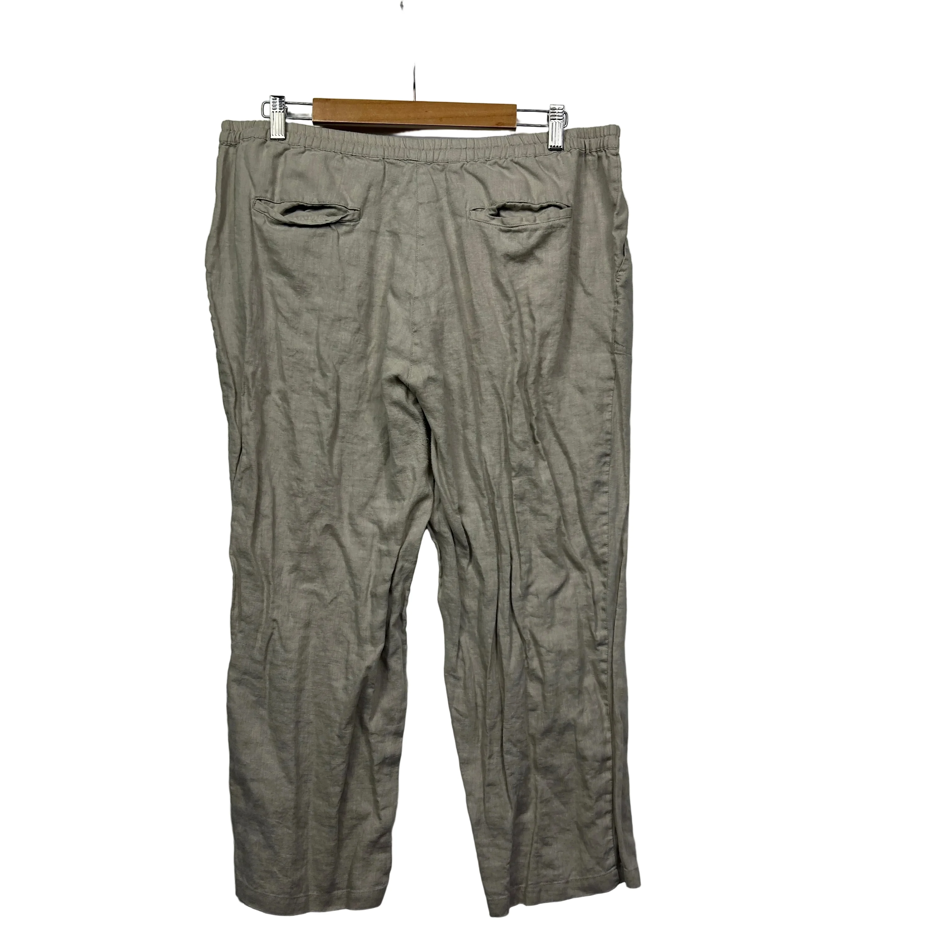 Yarra Trail Beige Linen Pants -  Size 16 - Image 7