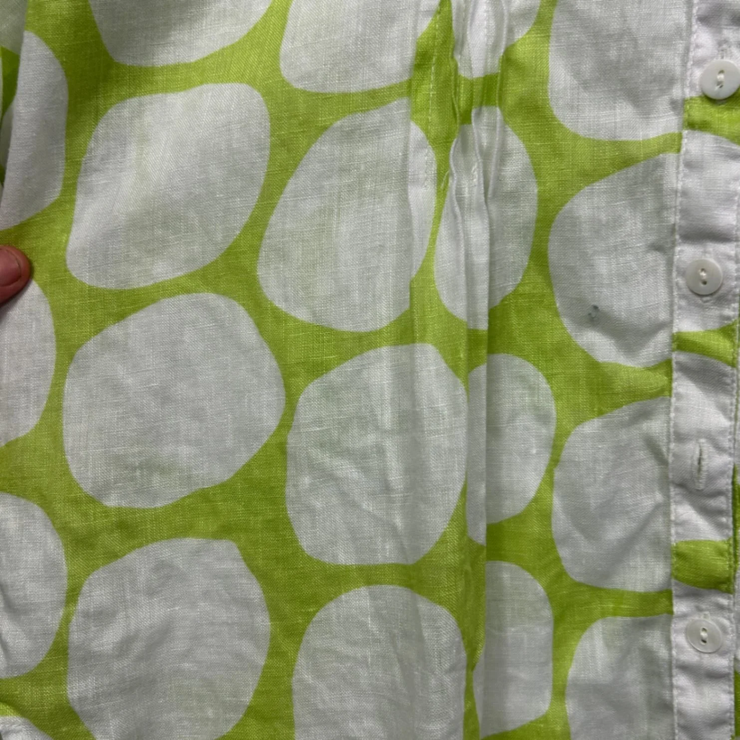 Yarra Trail Green White Button-Up Shirt Blouse Top Size 12 - Image 3