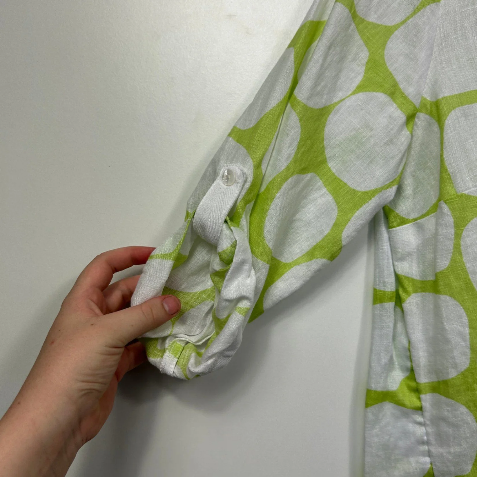 Yarra Trail Green White Button-Up Shirt Blouse Top Size 12 - Image 6