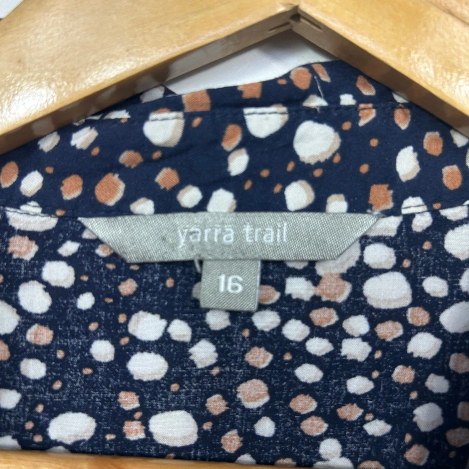 Yarra Trail Multicoloured Button-Up Viscose Shirt Blouse Size 16 - Image 3