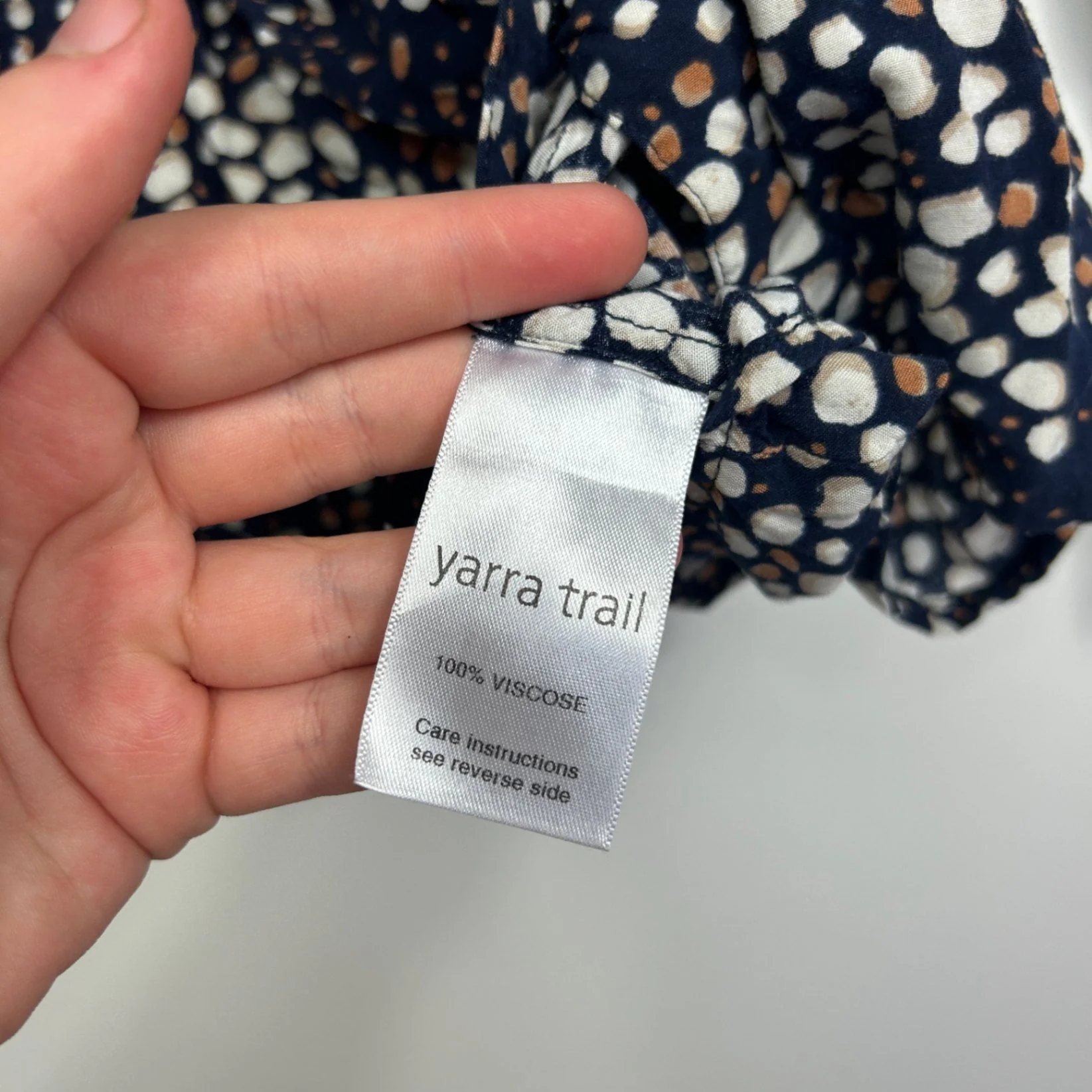 Yarra Trail Multicoloured Button-Up Viscose Shirt Blouse Size 16 - Image 5