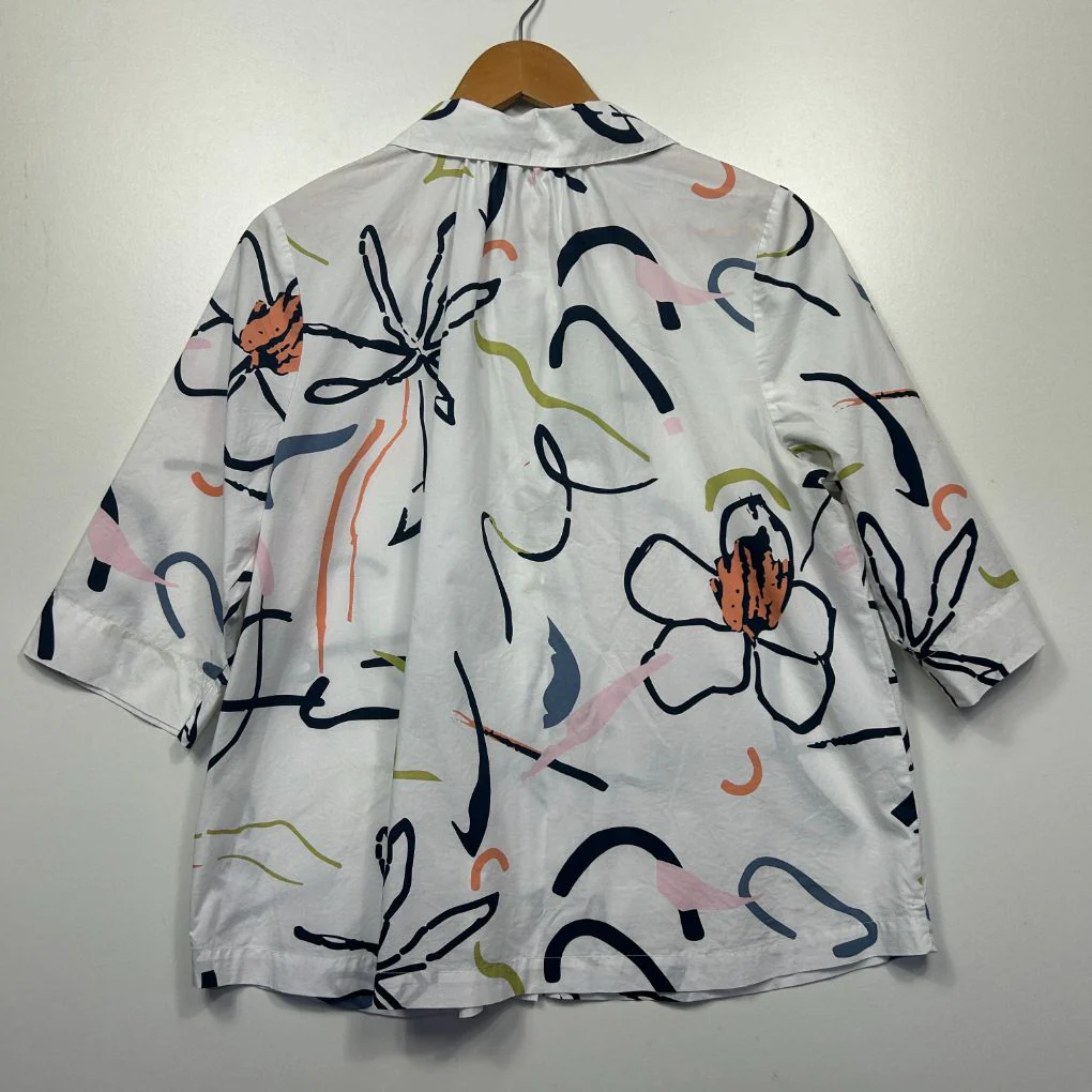 Yarra Trail White Cotton Shirt - Size 14 - Image 3