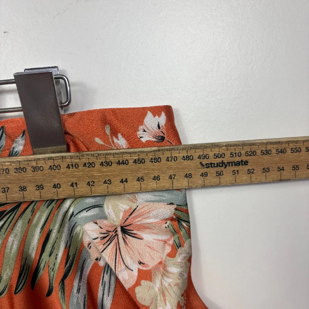 You + All Orange Floral Handkerchief Hem Skirt - Size 16 - Image 6