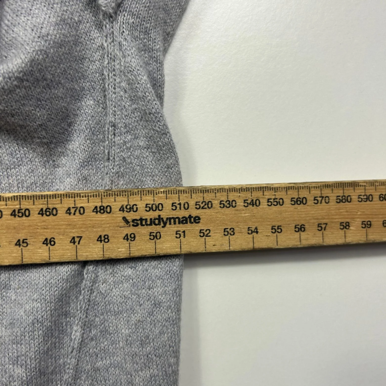 ZAKET & PLOVER Women's Grey Cotton Cashmere Open Front Longline Cardigan Size M - Image 7