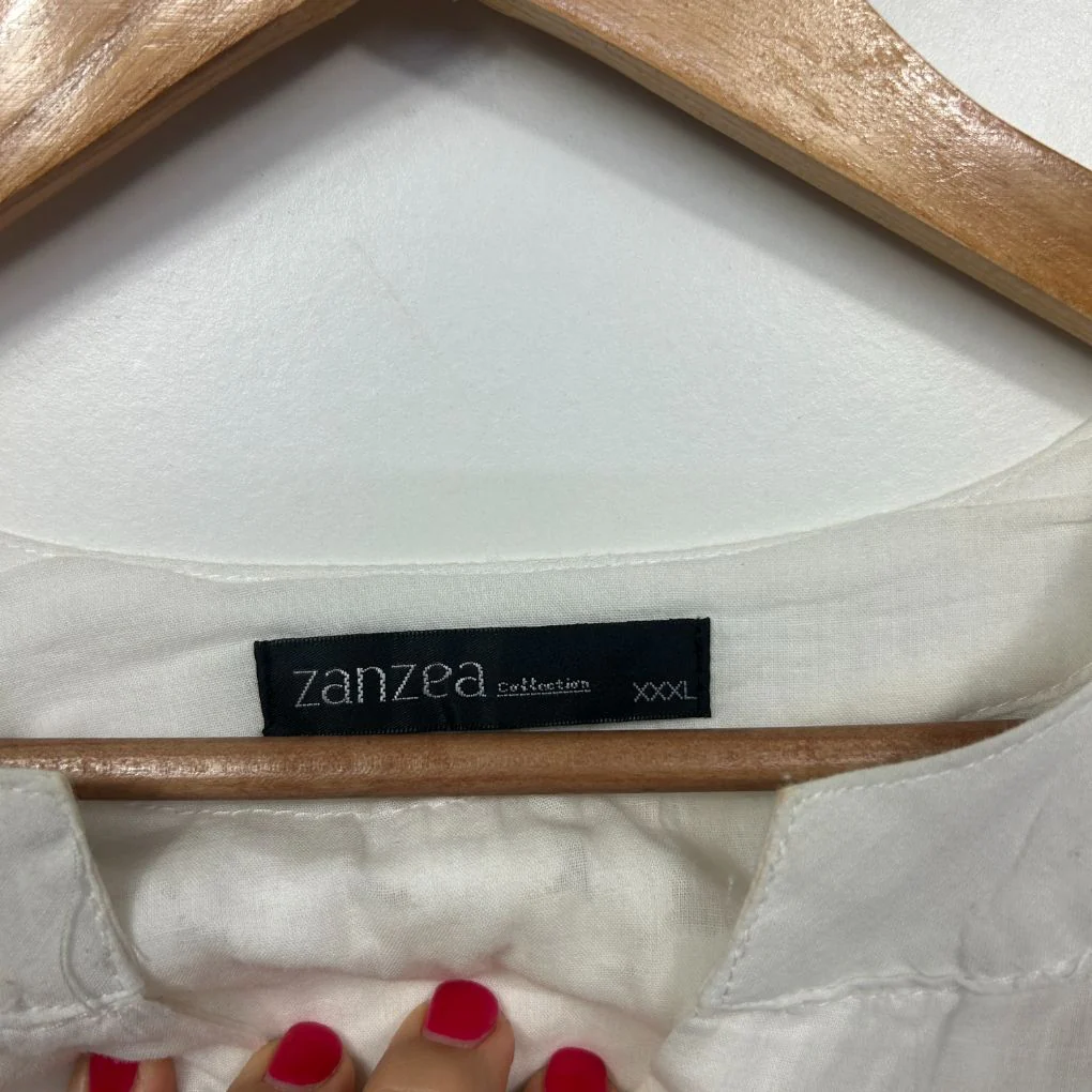 Zanzea Collection White Cotton Top - Size XXXL - Image 3