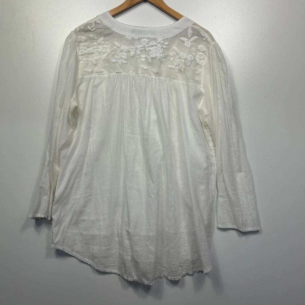 Zanzea Collection White Cotton Top - Size XXXL - Image 4