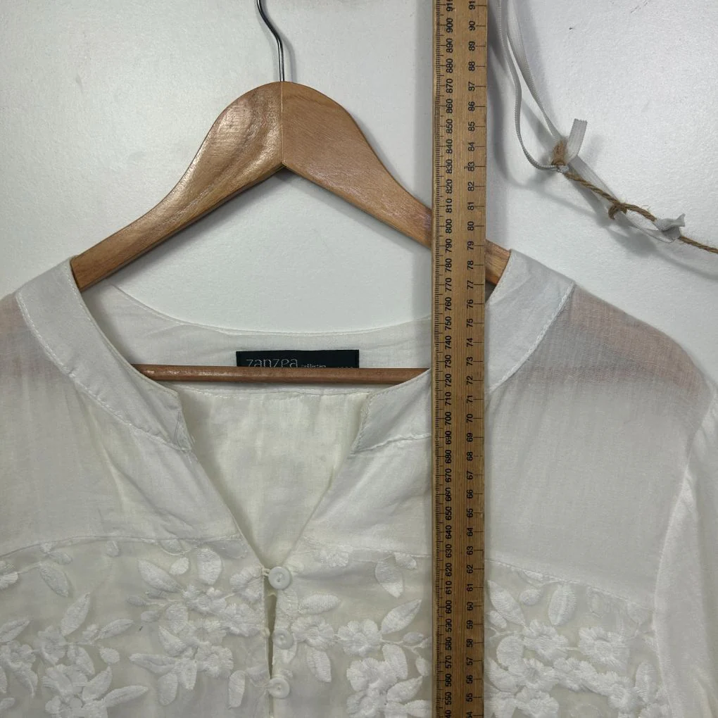 Zanzea Collection White Cotton Top - Size XXXL - Image 5